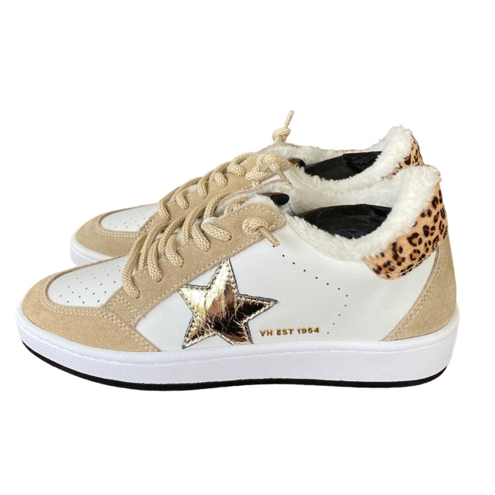 New Vintage Havana KYNLEE - WHITE CAMEL LEOPARD Women’s Sneakers Size 8.5 - Picture 3 of 12